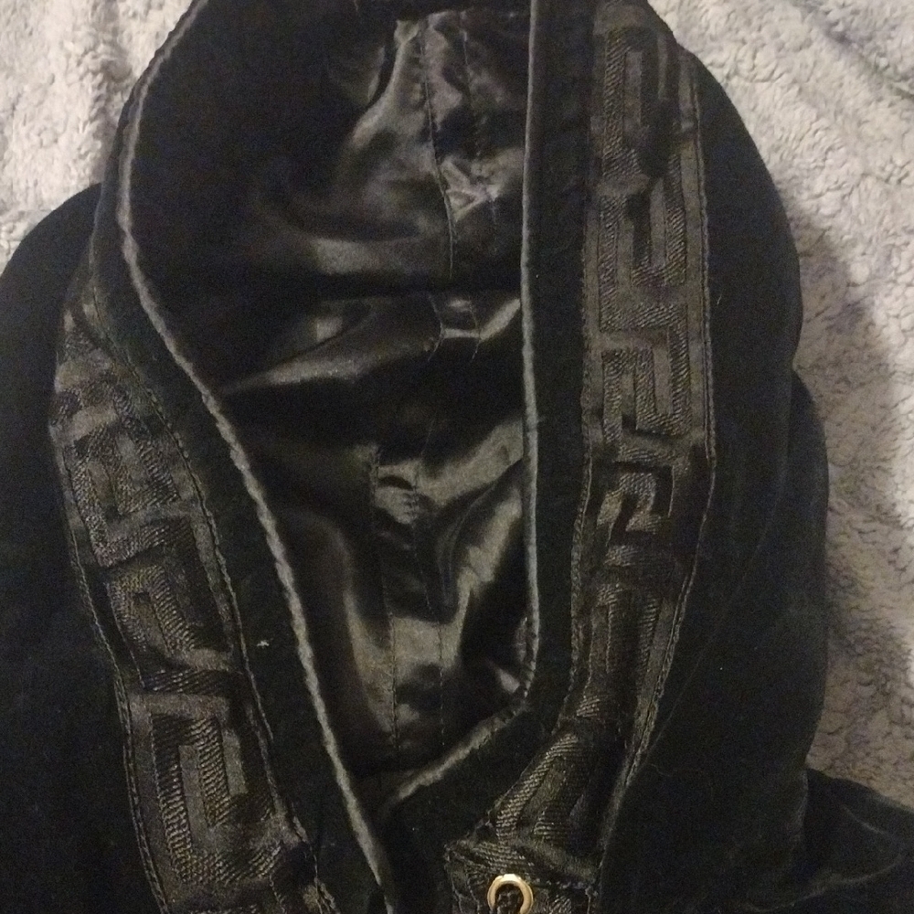 Vintage Luxurious Black Velvet Utility Jacket - Picture 12 of 12
